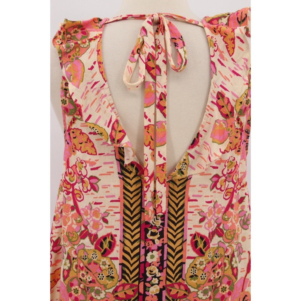 Free People Tunic Dress womens Small "Summer In Tulum" linen Blend - Picture 4 of 13